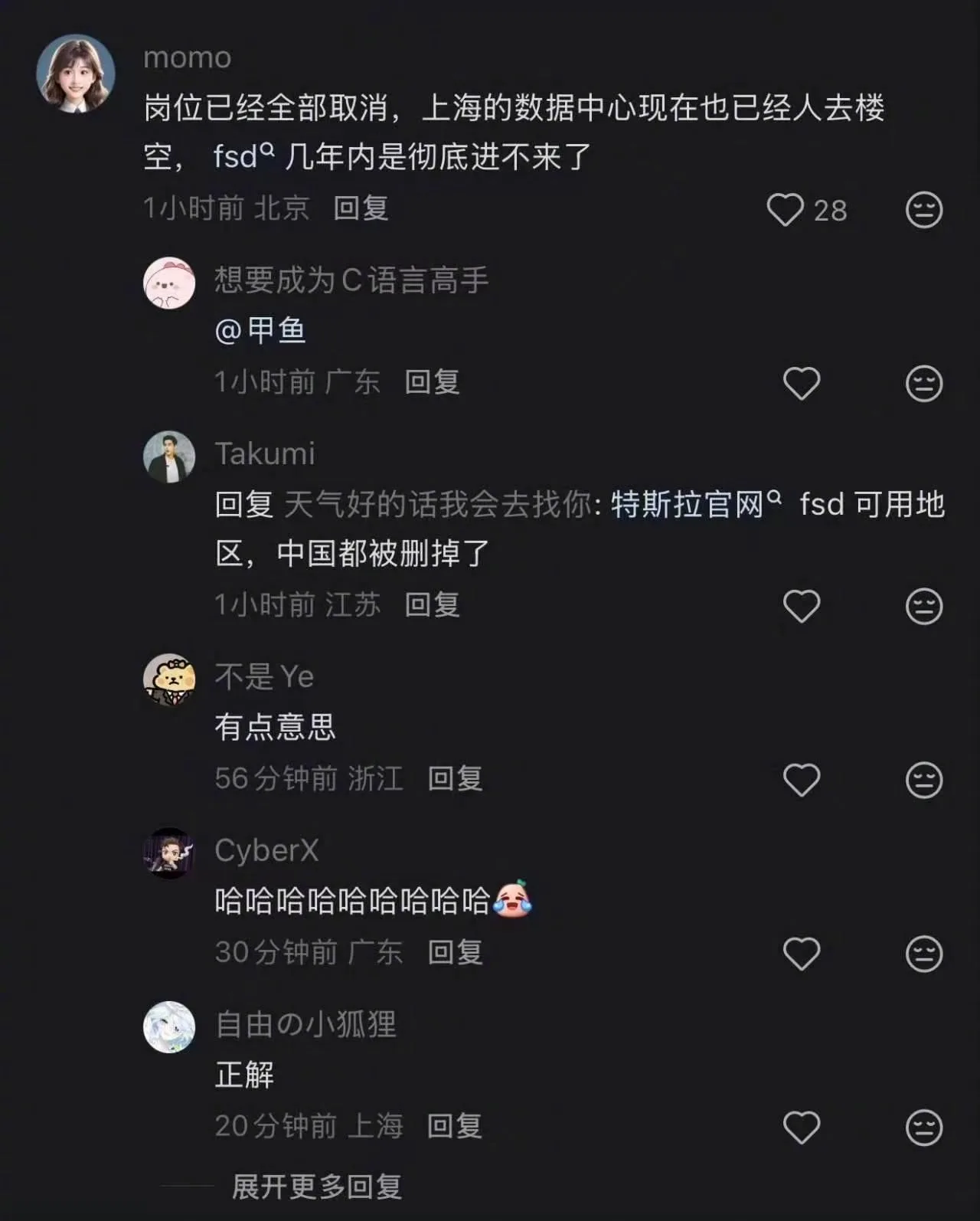 Screenshots circulating online show the Tesla Shanghai data center deserted
